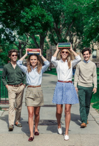 students dressing well with books