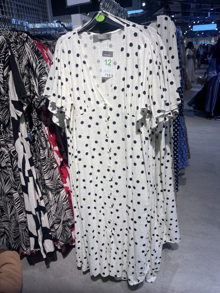 Polkadot dress from Primark natural fibres