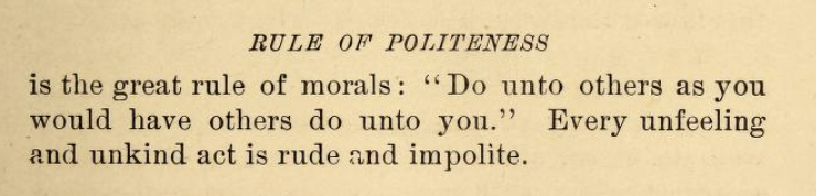 Advice for teenage girls - be kind and polite